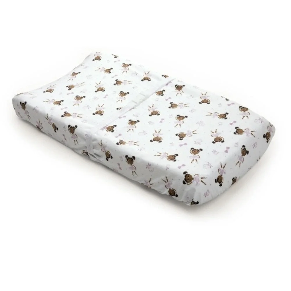 Little Muffincakes Pink Ballerina Changing Pad Cover - Standard Size 32